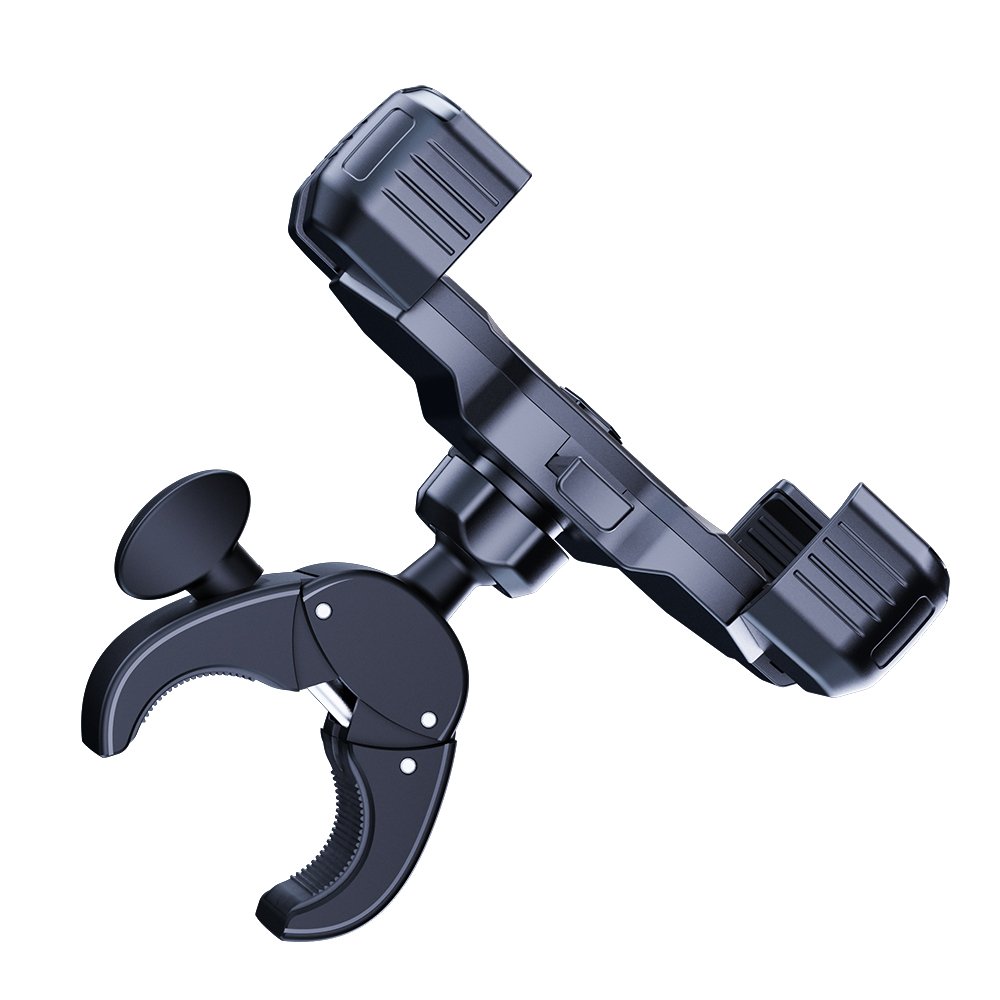 Upgradated Quick Install Sports Equipment Handles Phone Clamp Strollers Cell Phone Mounts for Bike and Motorcycle