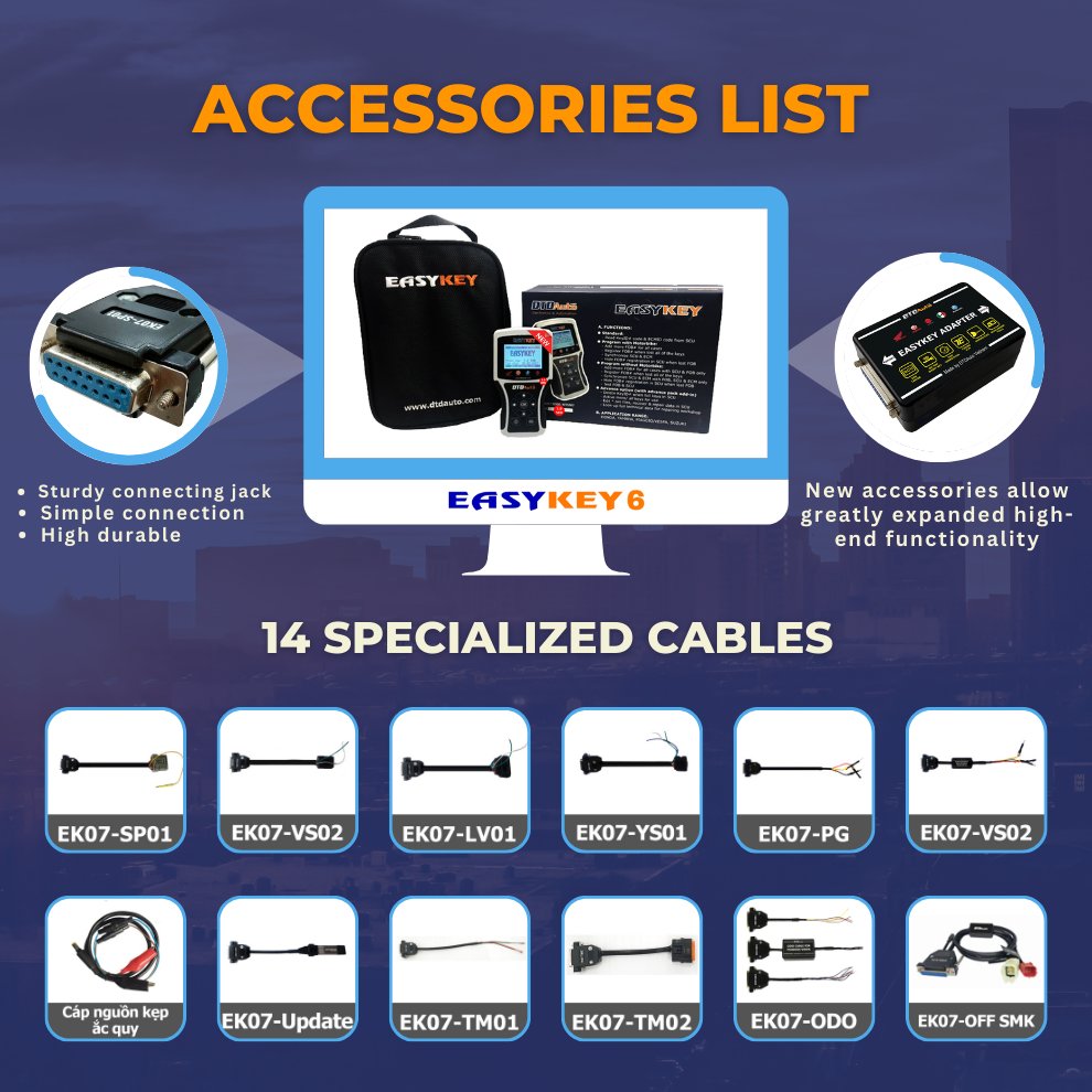 Easykey Motorcycle Key Programmer version TMAX has cable used to program SCU & read KEYID for YAMAHA TMAX