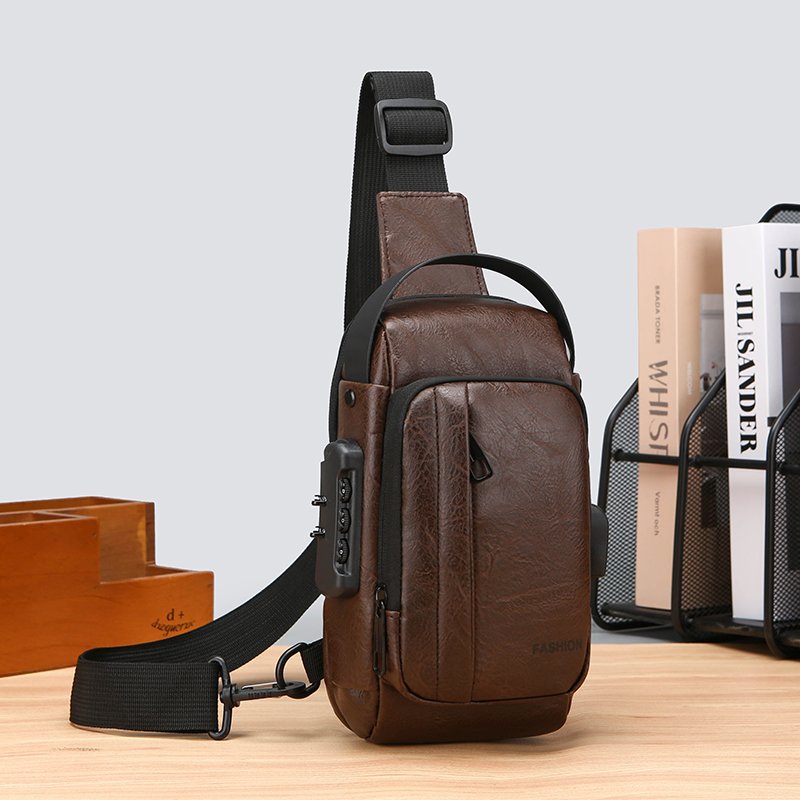 Factory custom men's chest bag Travel simple motorcycle bag Fashion ultra light waterproof sling bag