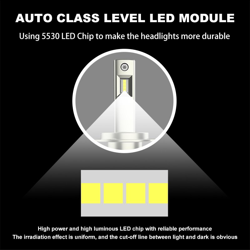 H7 copper belt cooling car led headlight without fan Headlamp bulb kit H1 H4 H7 H8 H11 9005/HB3 9006/HB4 9012