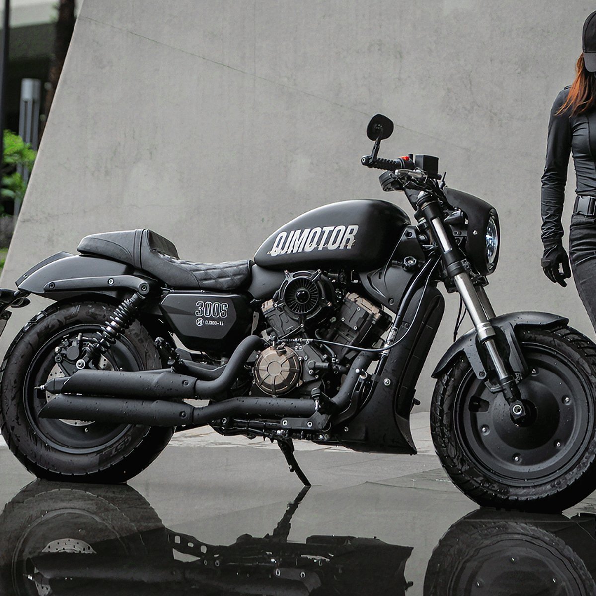 Motorcycle Stainless Steel Exhaust Full Systems Muffler Pipe Complete Slip On Muffler Baffle System For QJMOTOR SRV250