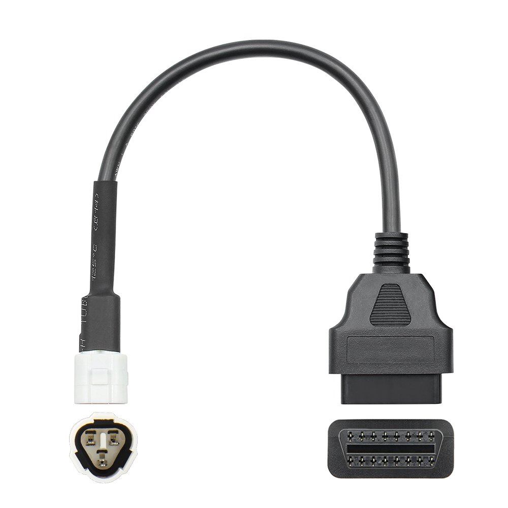 OBD1 to OBD2 cable 3pin to 16pin Extension Cable for Yamaha Motorcycles Used for OBD2 Scanner