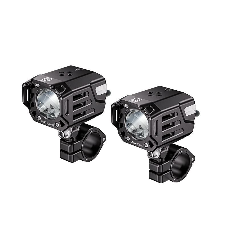 2024 New Super Bright Auxiliary Dual Spotlight Waterproof Breathing Light Motorcycle Modification Equipped Spotlight