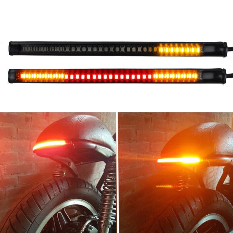 JINXIN Universal 48SMD Motorcycle Light Bar LED Brake Turn Signal Lamp Licence Tail Lights