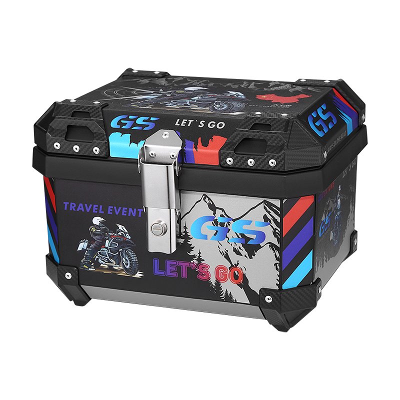 motorcycle PP plastic box Maxi-Scooter motor X-size motorbike trunk big tail cases top box