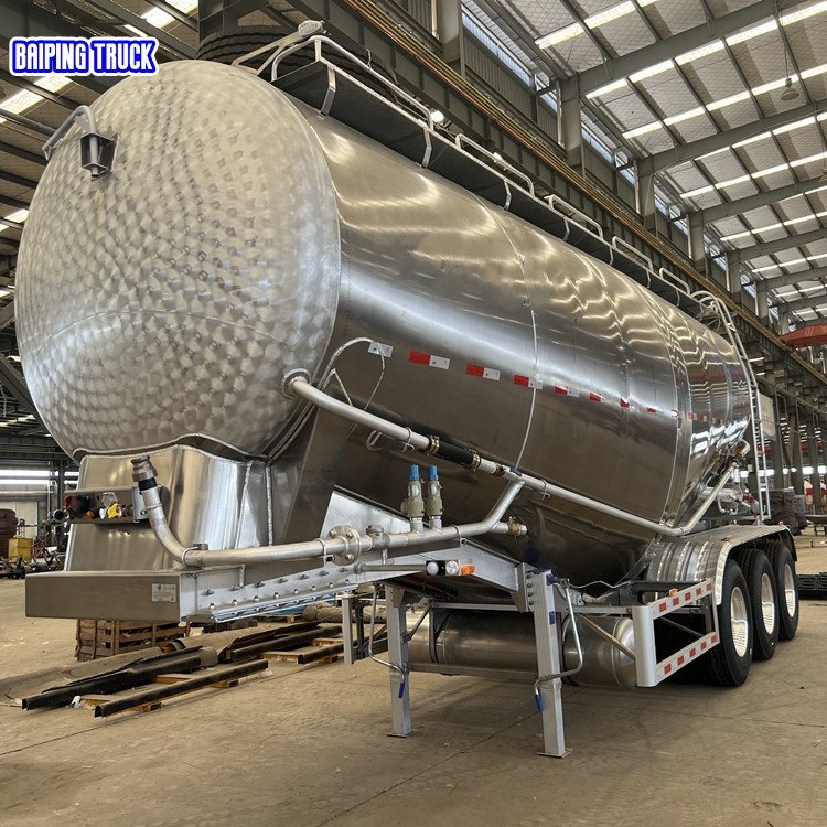 BAIPING Dry Bulk Cement Silo Tank/ Powder Material Tanker Bulk Cement Tank Semi Trailers