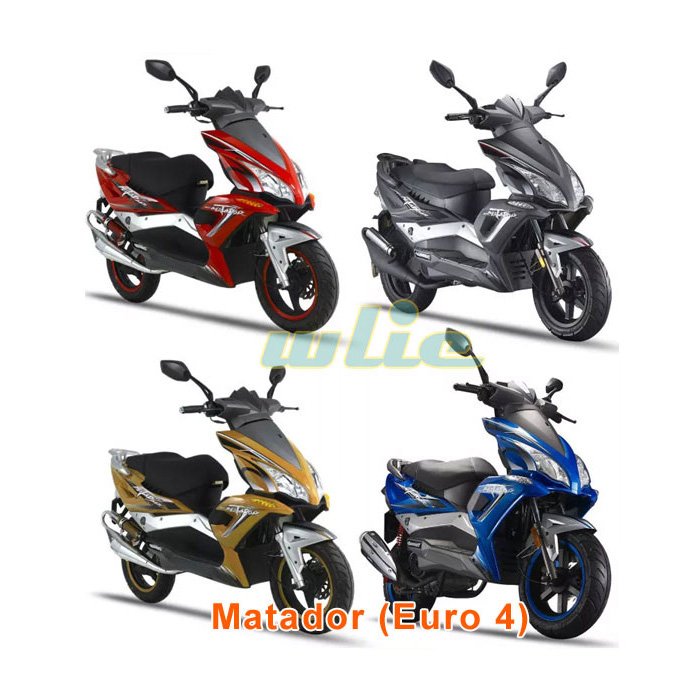 New Arrival used 49cc gas scooters united motorcycle unique scooter model Euro 4 EEC EFI system Matador 50cc, 125cc