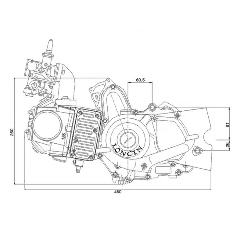 EDR Loncin motorcycle engine assembly crf110 pit bike engine 110cc