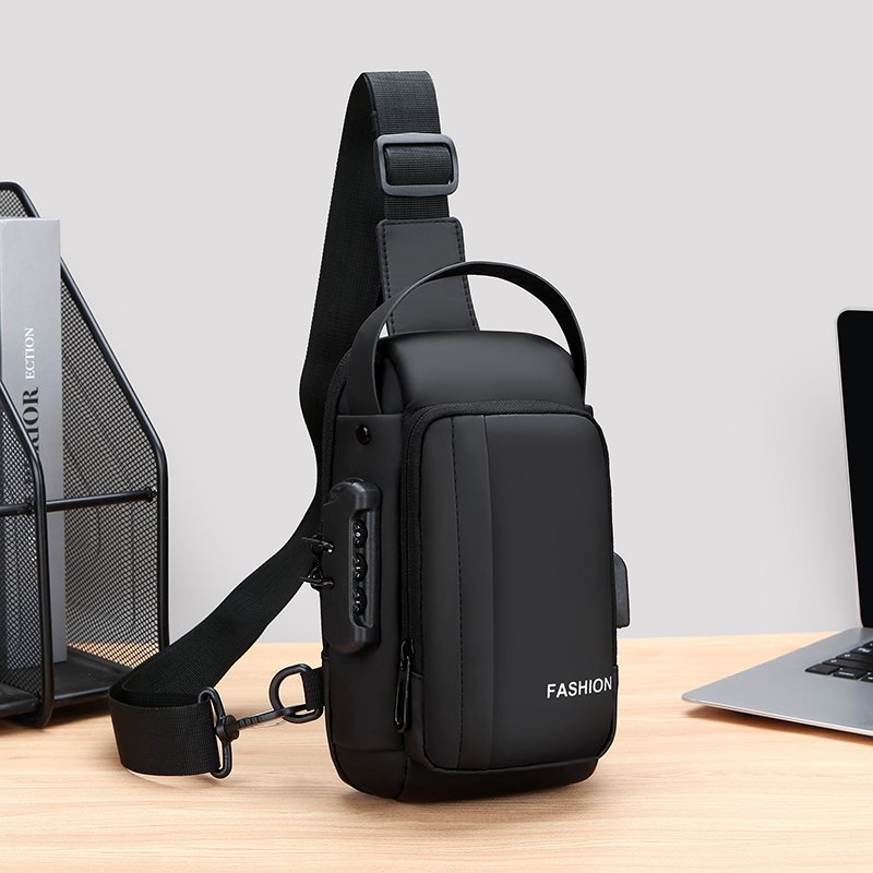 Stylish men's chest bag Waterproof outdoor motorcycle bag high-quality durable anti-theft Fanny pack sports mobile phone bag