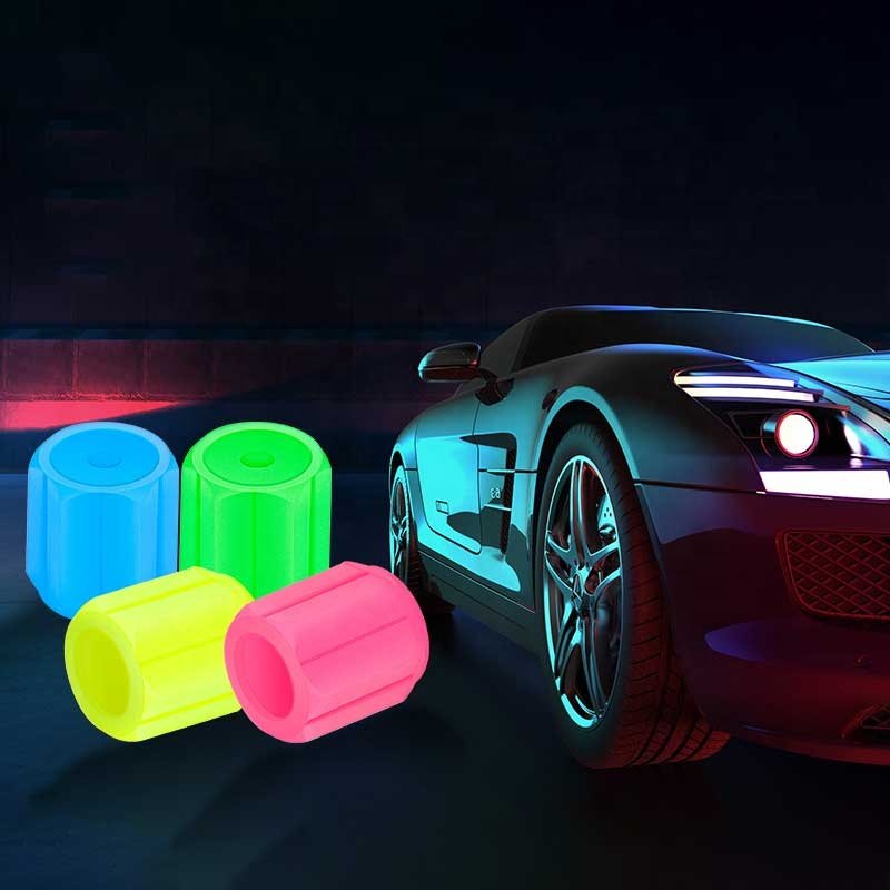 Universal Luminous Tire Valve Cap Car Wheel Hub Glowing Fluorescent Car Tire Valve Cap Car Valve Caps Motorcycle Bike