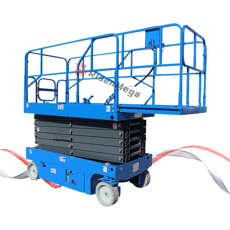 Electric Hydraulic Mobile Scissor Lift Platform 4M Min. Lifting Height Gear/Bearing/Gearbox Core Components Cargo Aerial Work