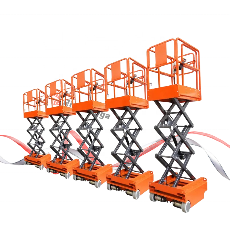 Electric Hydraulic Mobile Scissor Lift Platform 4M Min. Lifting Height Gear/Bearing/Gearbox Core Components Cargo Aerial Work