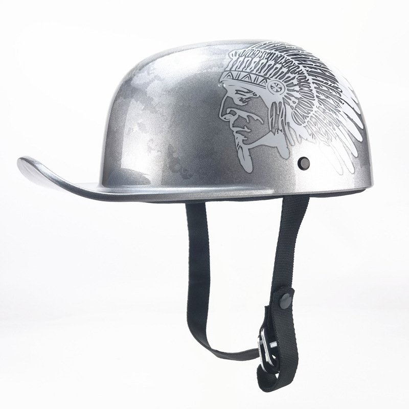 Vintage Style Metal Buckles retro motorcycle helmet crash helmet can be used for Collecting and Display with good price
