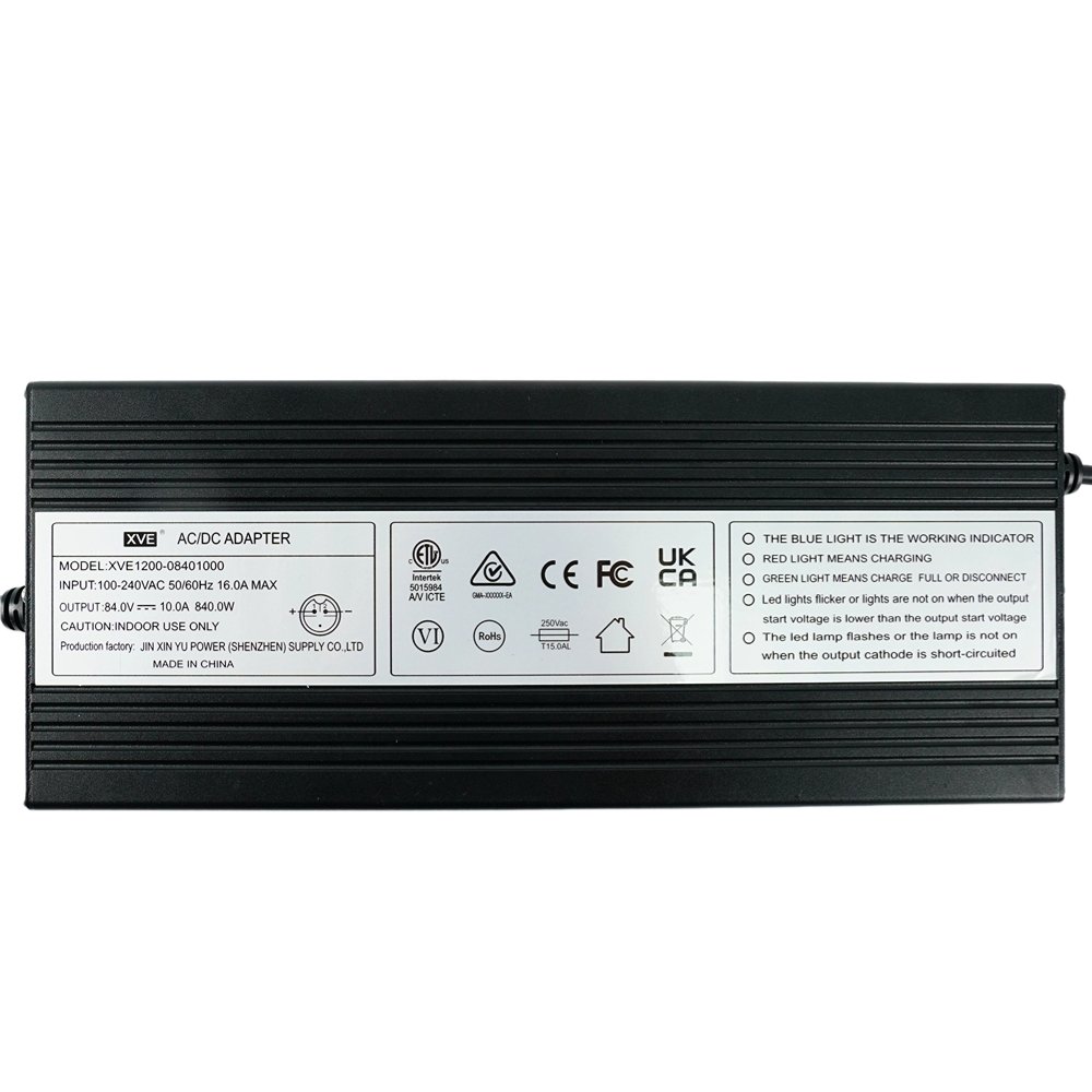 XVE 100.8V 10A 24S lithium Battery Charger with CAN bus communication Used for lithium Battery With CE PSE UL SAA KC Certified