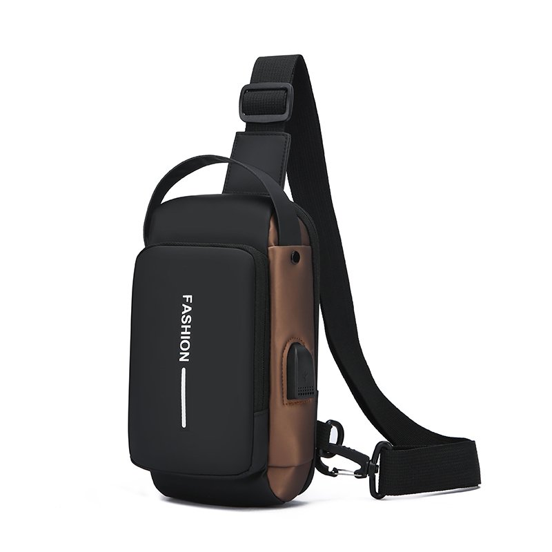 Stylish men's chest bag Waterproof outdoor motorcycle bag high-quality durable anti-theft Fanny pack sports mobile phone bag