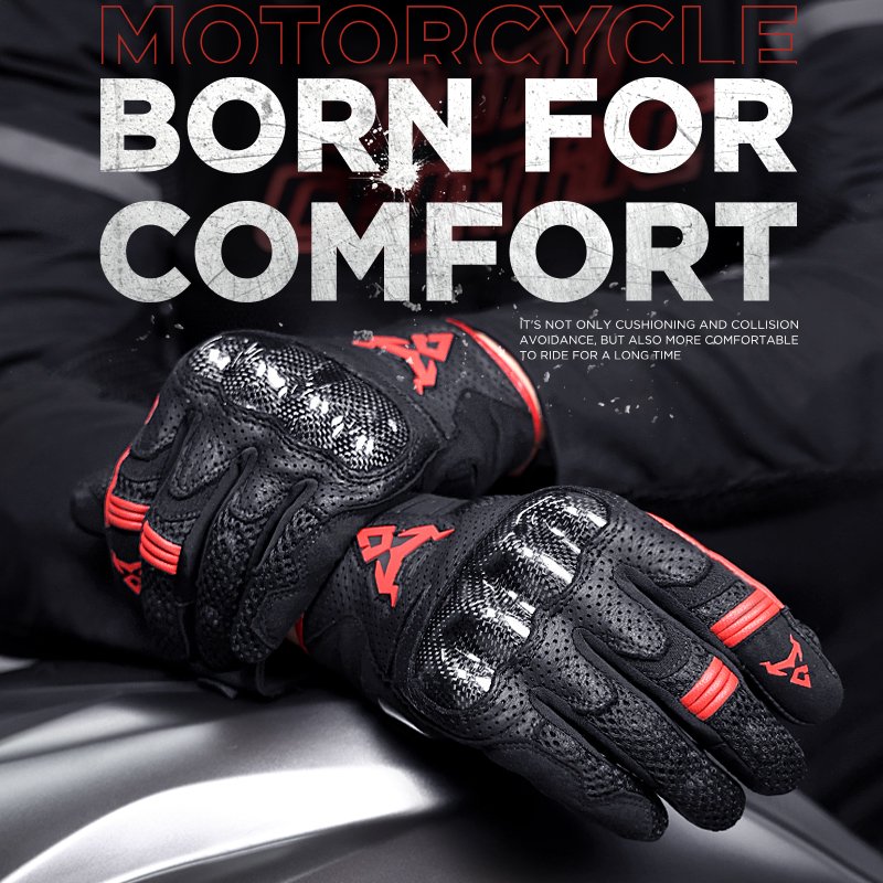MOTOCENTRIC Non-Slip Shock-Absorbing Cycling Gloves Spring Summer Breathable Sunscreen Touch Screen Riding Motocross Gloves