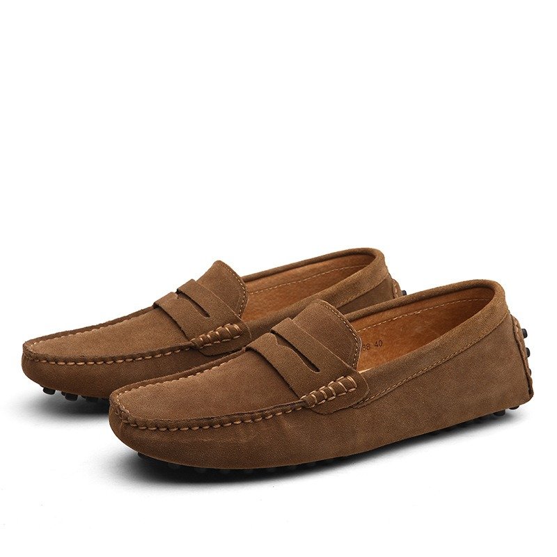 Hot wholesale sale Men Casual Shoes Classic Original Suede Leather Penny Loafers Slip On Flats Male Moccasins Peas Shoes