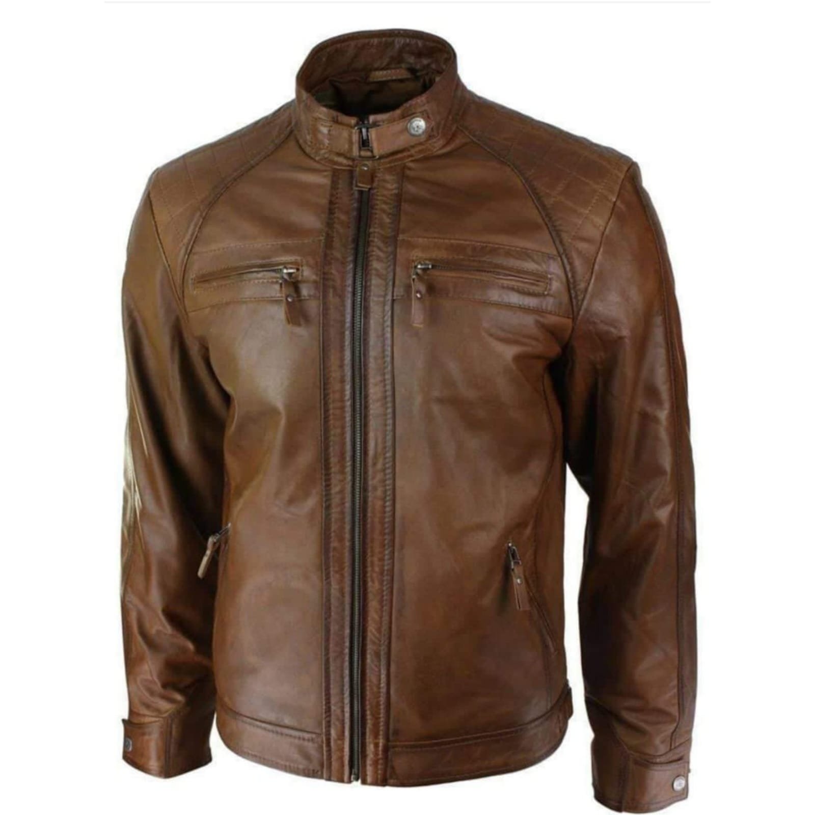 Best Quality Men's Original Sheep Skin Leather Jacket Latest Vintage Design Genuine Leather Jacket at best price