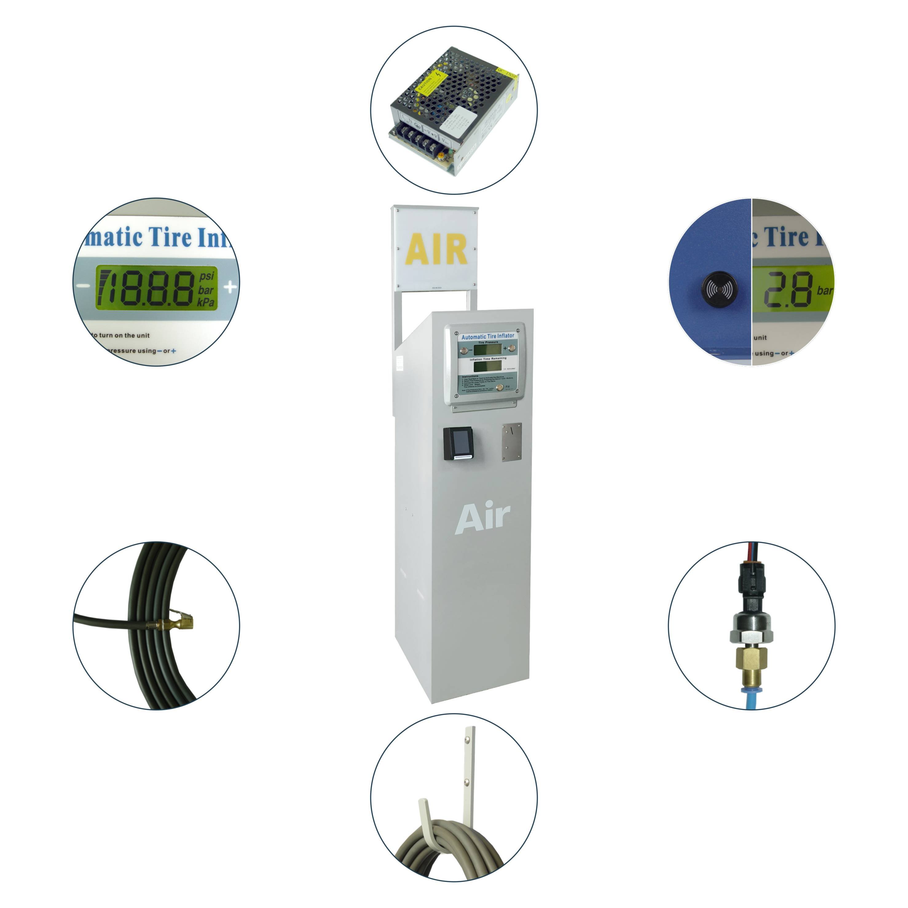 IP66 Zhuhai Machinery Used For Cars fuel petrol station Tire Inflator Vehicle Tools Air Pumps Car Digital Air Inflator Equipment