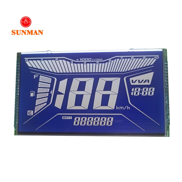 Oem Odm Factory Customize Shape TN HTN VA Segment LCD Display Glass Metal Pin Car Dashboard Motorcycle Digital Speedometer LCD