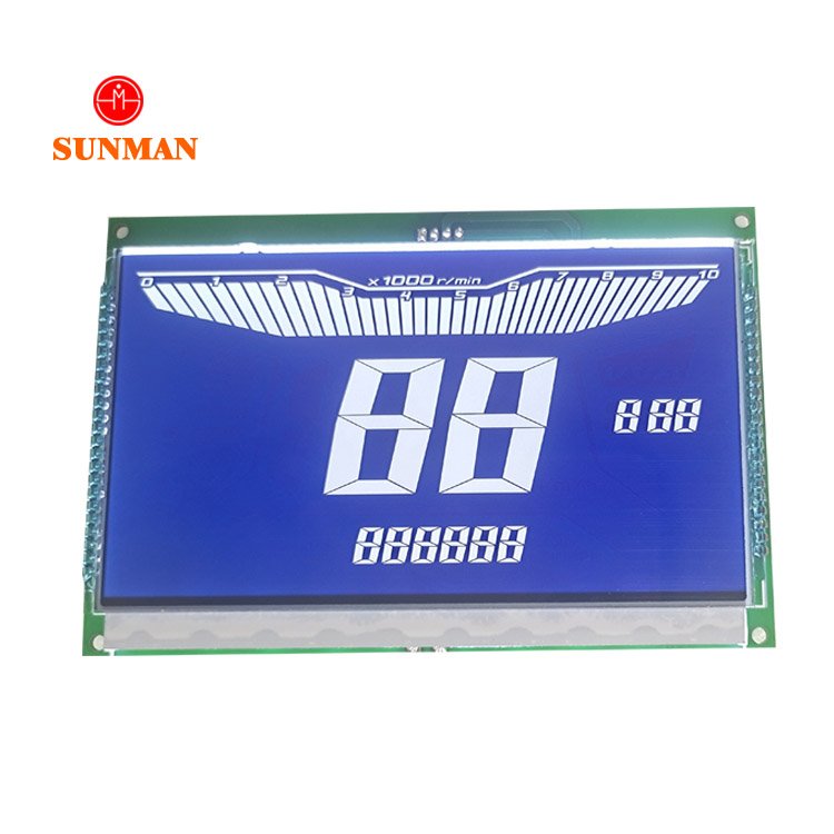 Oem Odm Factory Customize Shape TN HTN VA Segment LCD Display Glass Metal Pin Car Dashboard Motorcycle Digital Speedometer LCD