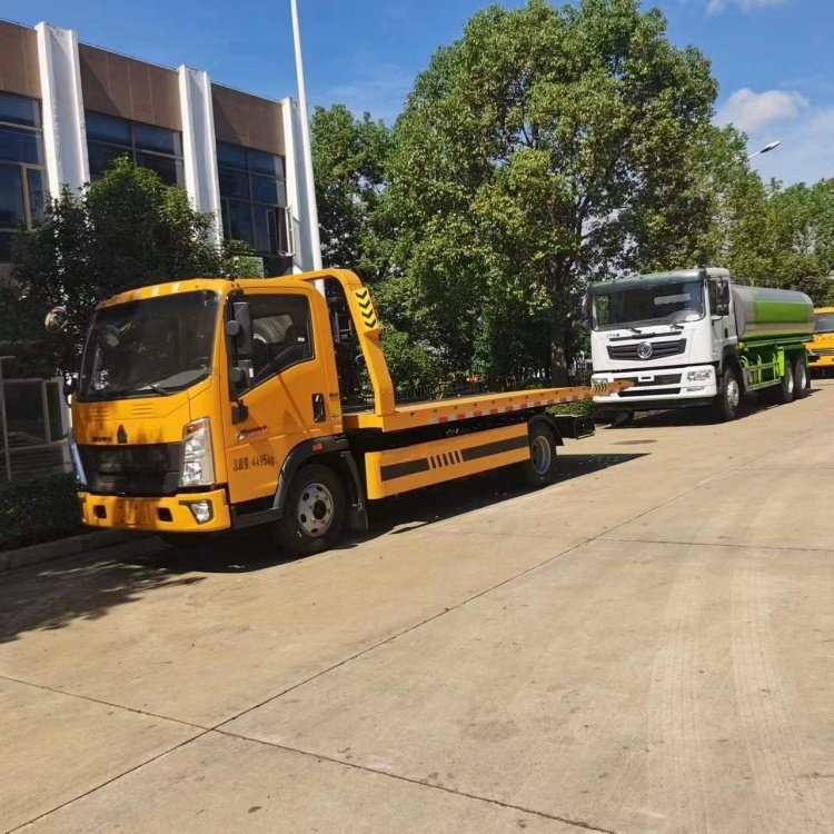 NEW HOWO wrecker tow truck 5 tons breakdown lorry recovery cars tricycles motorcycles carry trailer
