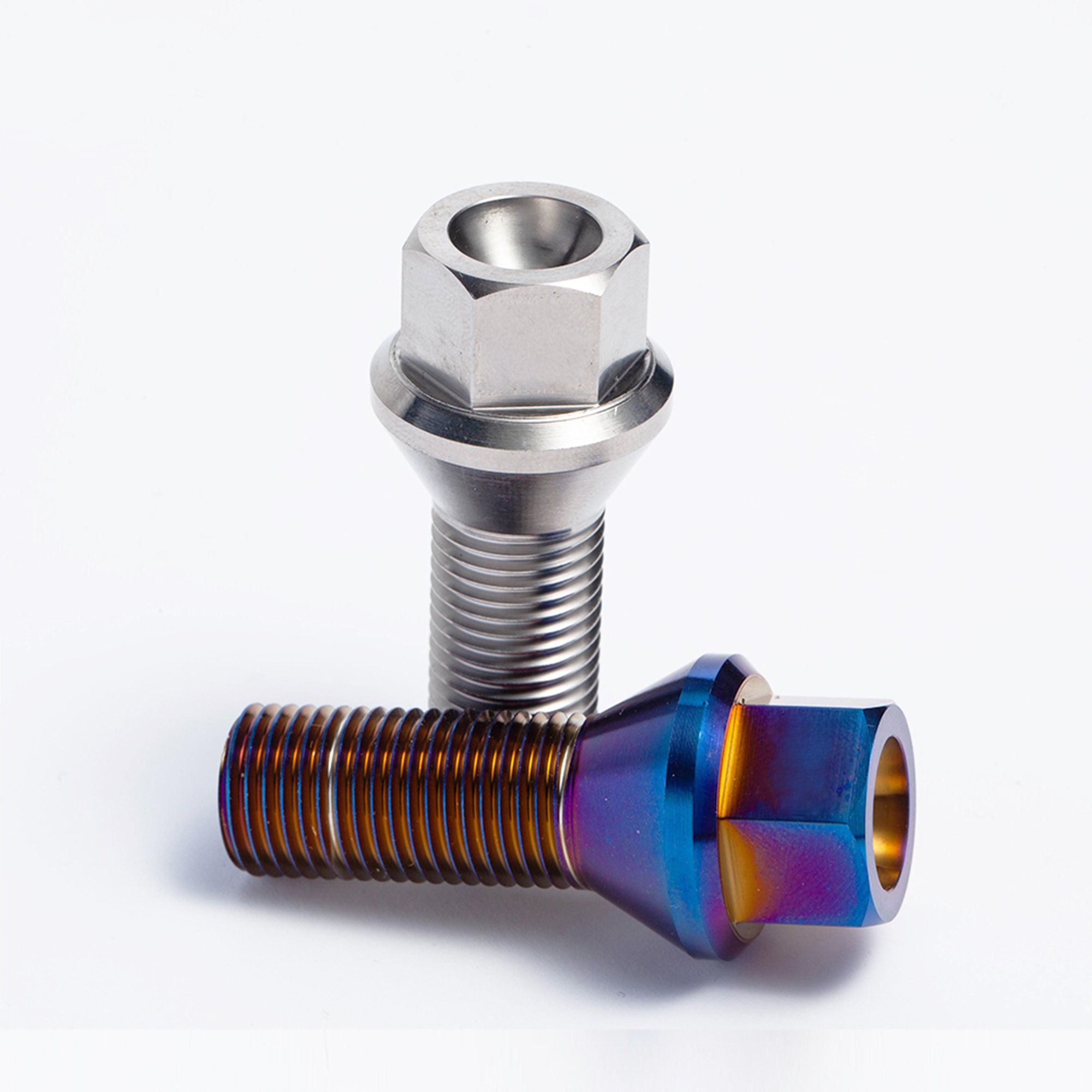 BST-TI Titanium Wheel Lug Nuts Car Bolts Wheel Bolts Set Open End Short Tuner Screw Lug Nuts Reliable Titanium Wheels Rims