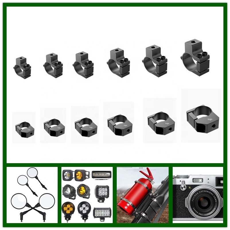 2022 new designs used in kinds of led lights aluminum pole bar mount clamps brackets for Baja 1000 competition racer