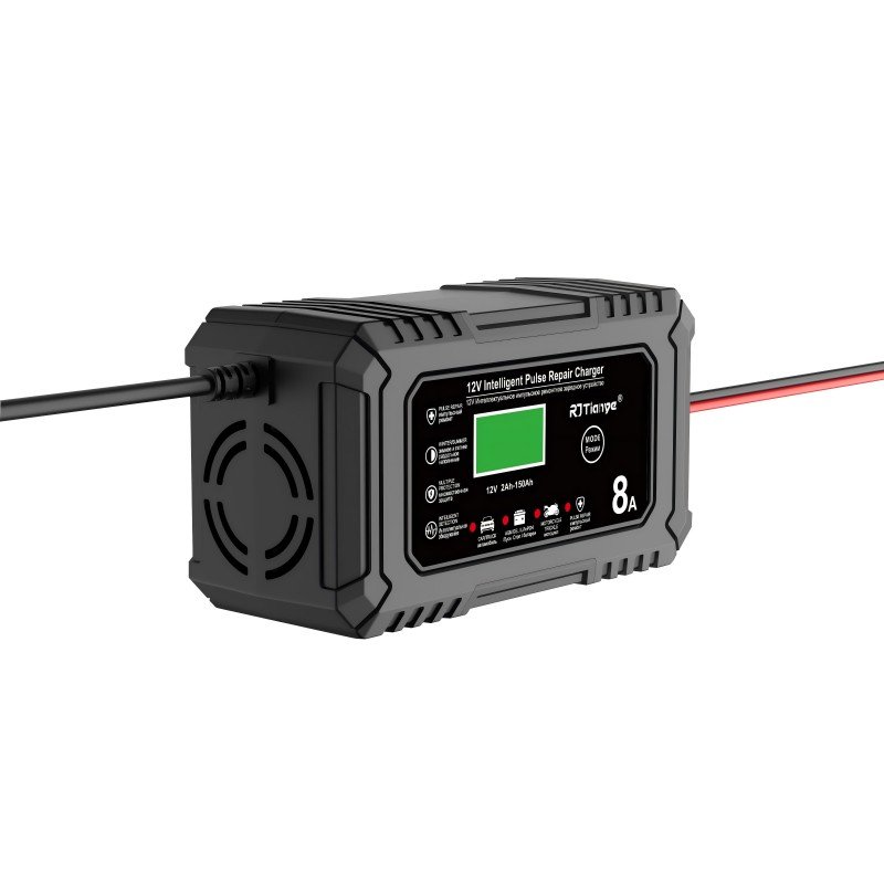 LiFePO4 battery charger 12V 8A Intelligent Pulse Repair lead acid battery charger for 12 volt car battery with CE ROHS