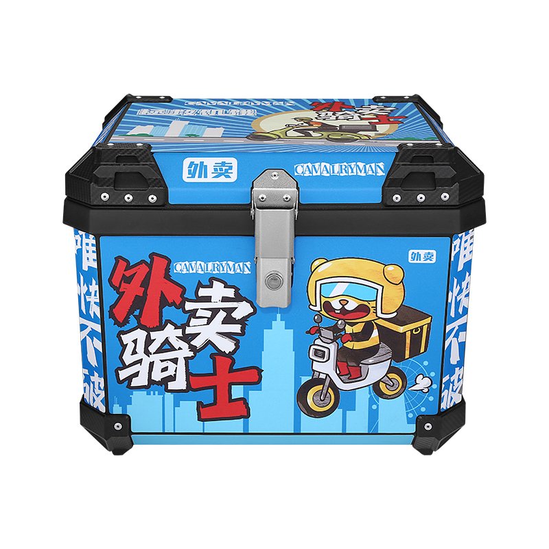 Caja trasera para motocicleta, estuche superior con cerradura, casco, almacenamiento de equipaje, caja de viaje trasera con dise