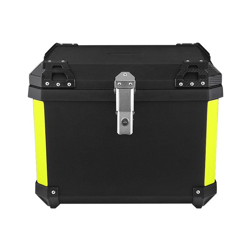 Caja trasera para motocicleta, estuche superior con cerradura, casco, almacenamiento de equipaje, caja de viaje trasera con dise