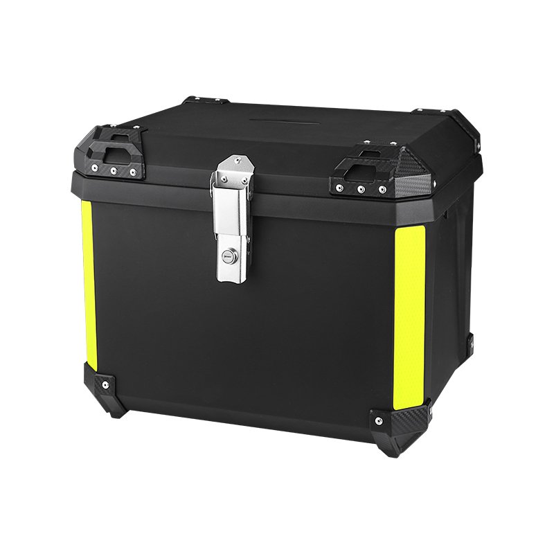 Caja trasera para motocicleta, estuche superior con cerradura, casco, almacenamiento de equipaje, caja de viaje trasera con dise
