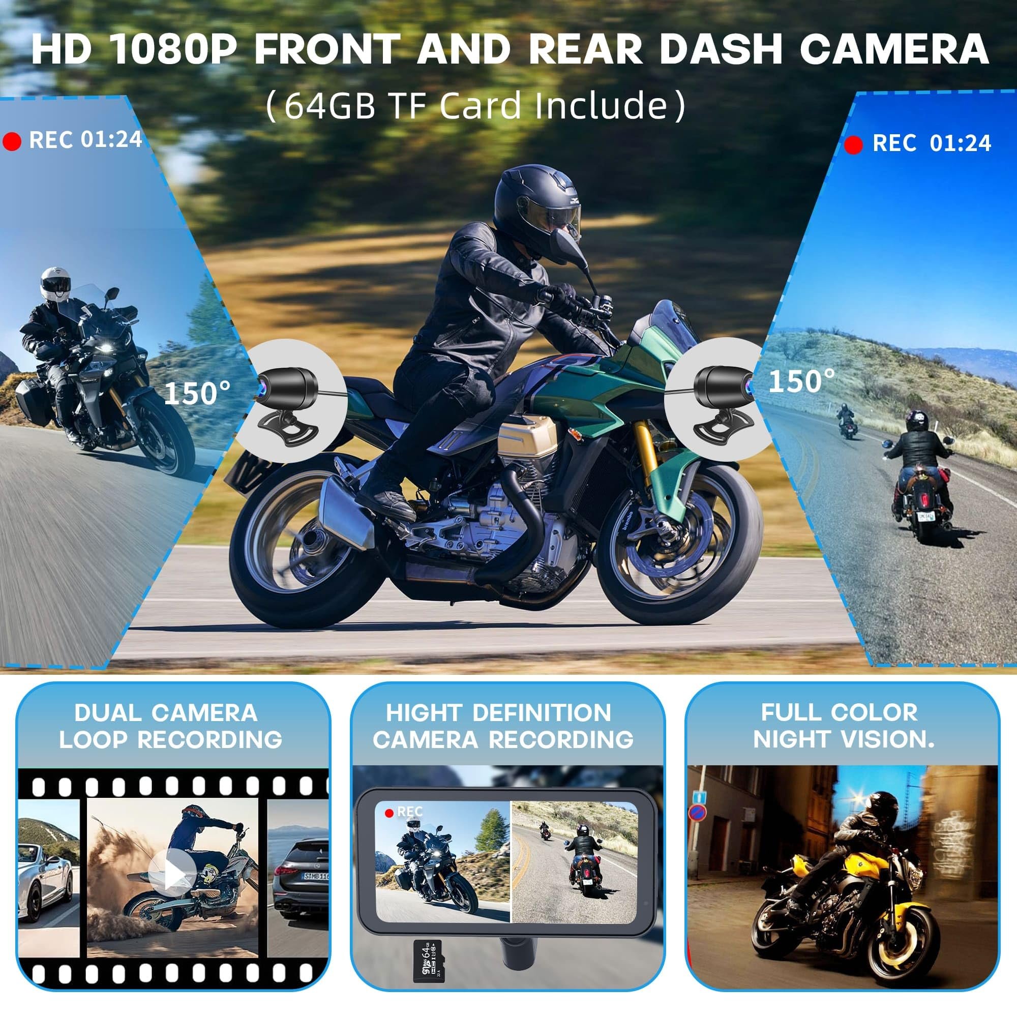 IPX7 Waterproof 6.25 inch Universal Motorcycle Navigation Gps with Carplay 2K HD Screen Wireless Android Auto for apple carplay