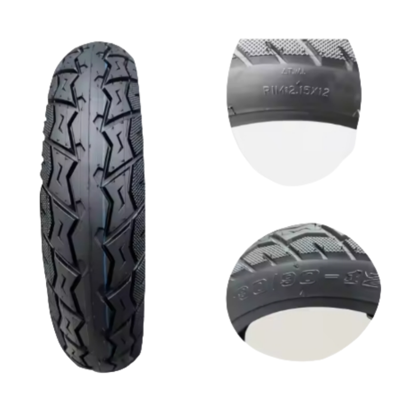 30% OFF 90/90-12 Motorcycle & Kick Scooter Tyre Wholesale Natural Rubber Off-Road Wide Tire for Manufacturing