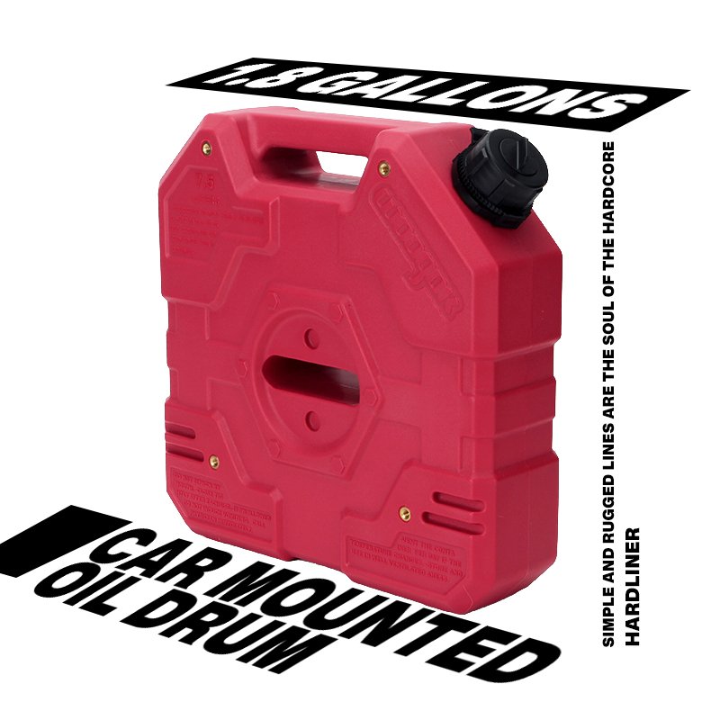 6.84L portable plastic fuel tank, used for storing oil in cars and motorcycles, with oil pipe anti-static and explosion-proof