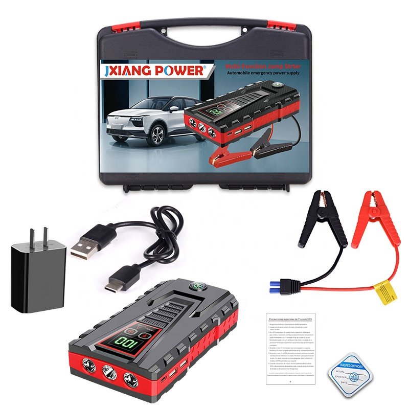 12v multi function portable car battery charger jump starter and tire inflator 20000mAh