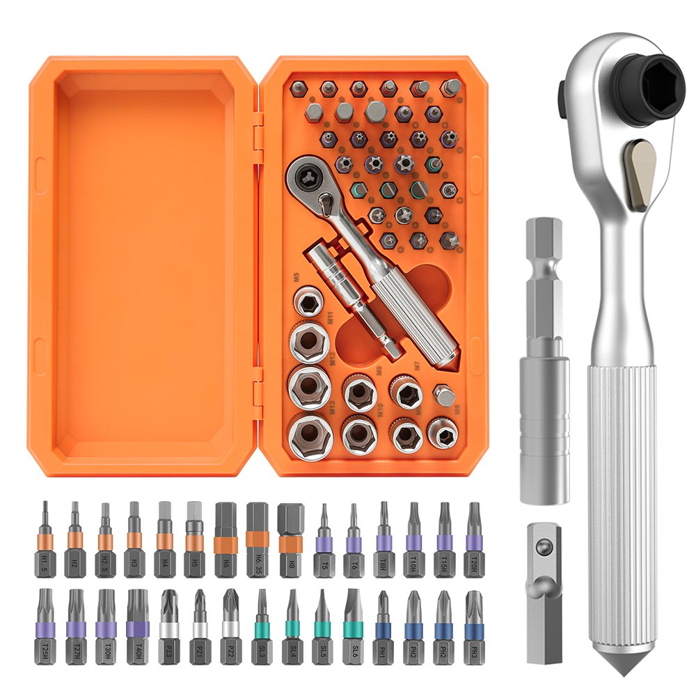 UFTOOLS 42 1pcs Chrome Magnetic Screwdriver Bit Set DIY Home Repair Tool Kit Cars Trucks Appliances Steel OEM Customizable Box