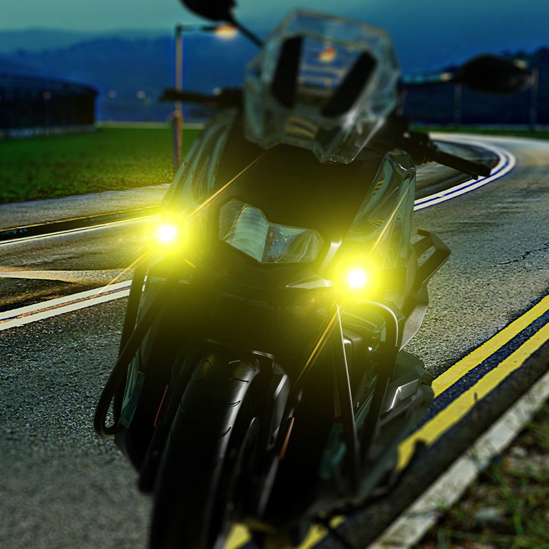 New Motorcycle Spotlight 60W 6000K Motorcycle Super Bright Auxiliary Dual Spotlight Waterproof Motorcycle Modification Equipment