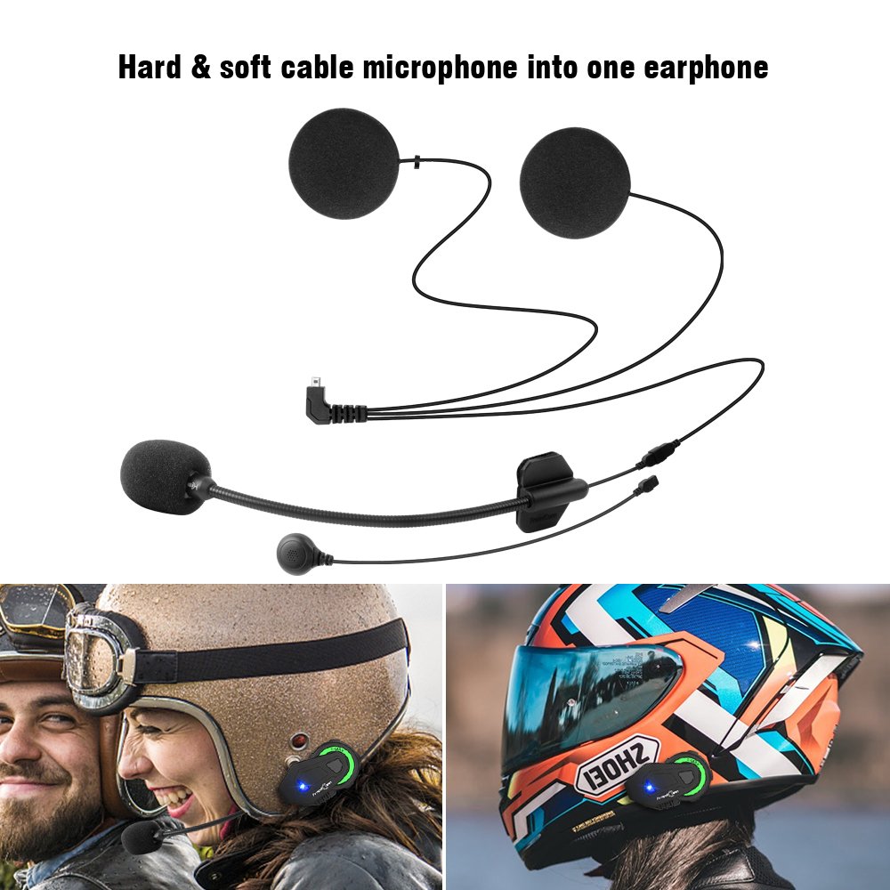 Fancy Bluetooth Helmet Intercom for Motorcycle Riding Waterproof Wireless Headset with FM Used Condition