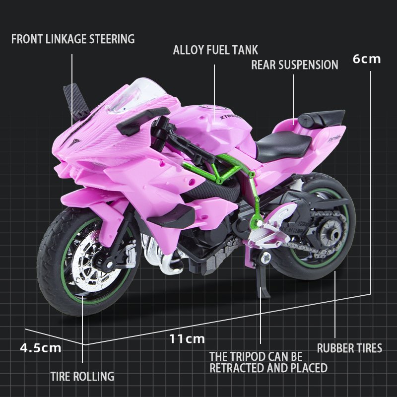 1/18 Kawasaki Alloy Motorcycle Model Vehicles Collectible Hobbies Diecast Motorcycle Model For Boy Toys