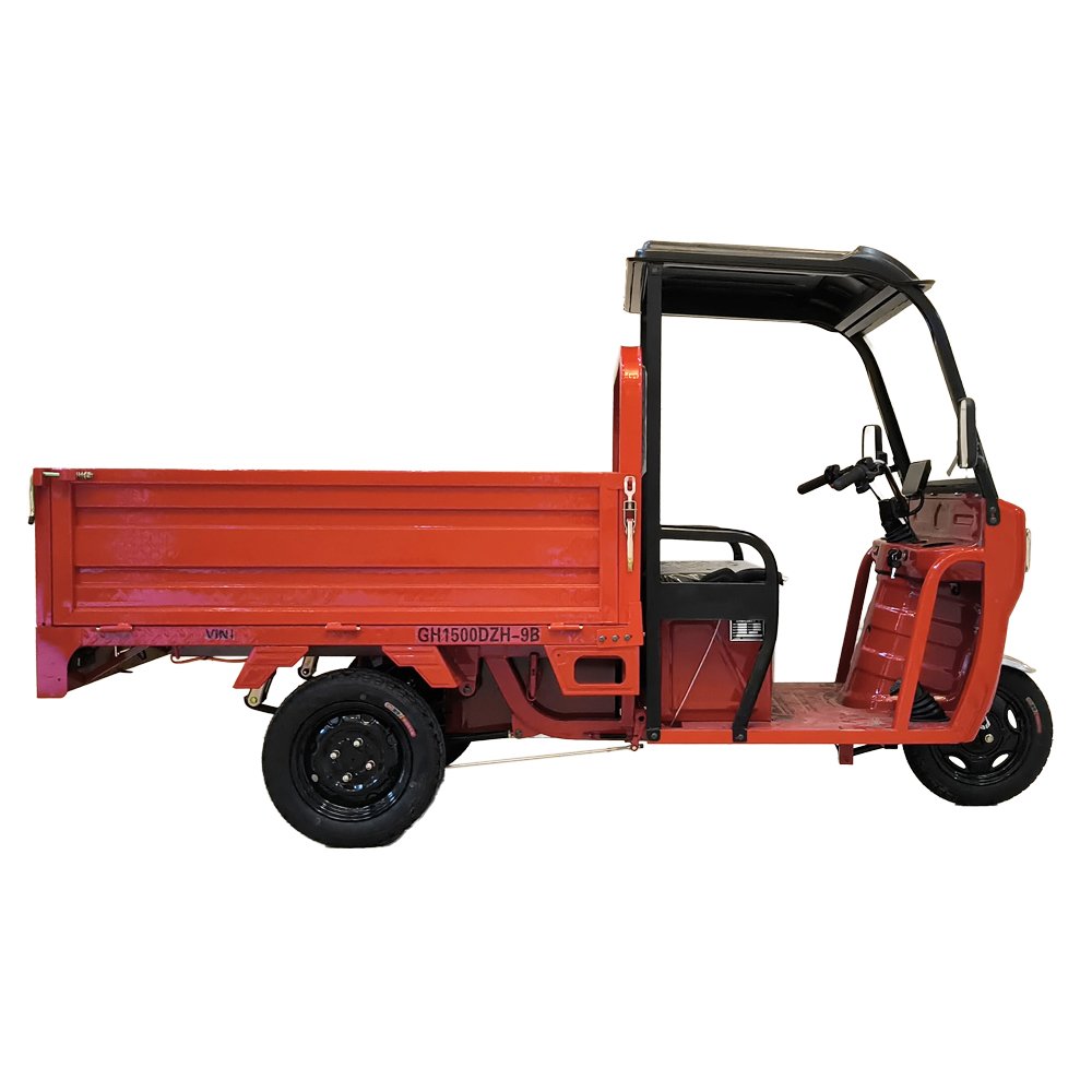 Gonghua High Quality 1200W Stainless Steel Open Body Electric Cargo Tricycles 3 Wheel Motorcycles Used For Cargo Transport