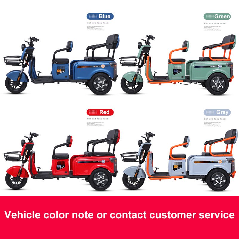 Paige Electric tricycle 60v800w motor kit adult motorized trike gas motorcycle 3 wheel for kids with seat scooter concrete truck