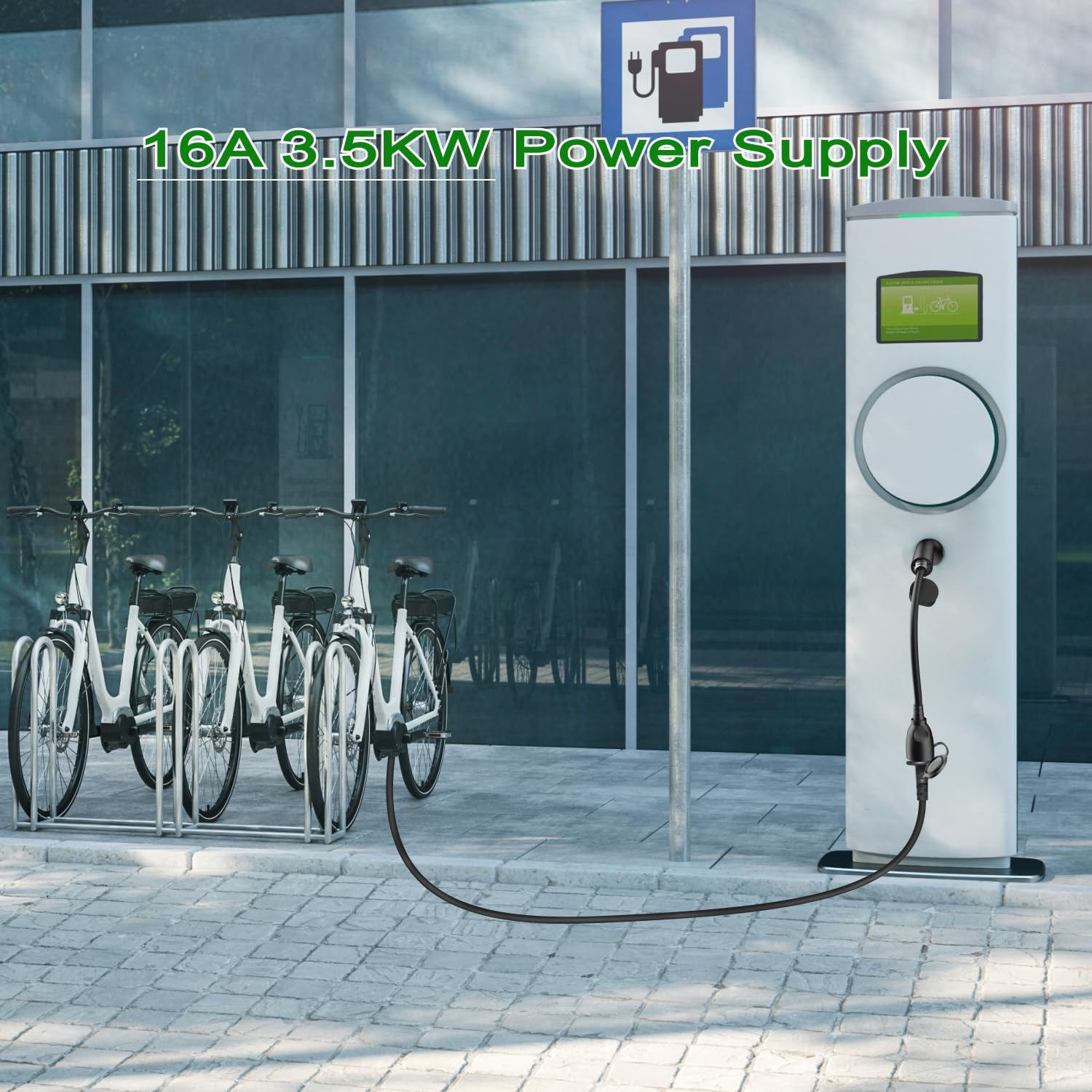16A 3.5kW Type2 to Schuko Cable, Charging Cable Adapter for E-Scooters, E-Bikes, Electric Motorcycles