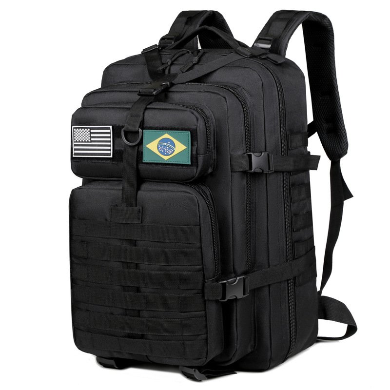 Customizable 35L 45L Molle Outdoor Sports Backpack Unisex Tactical Hiking Camping Motorcycle Gear Zipper Anti-Theft 3 Day Large