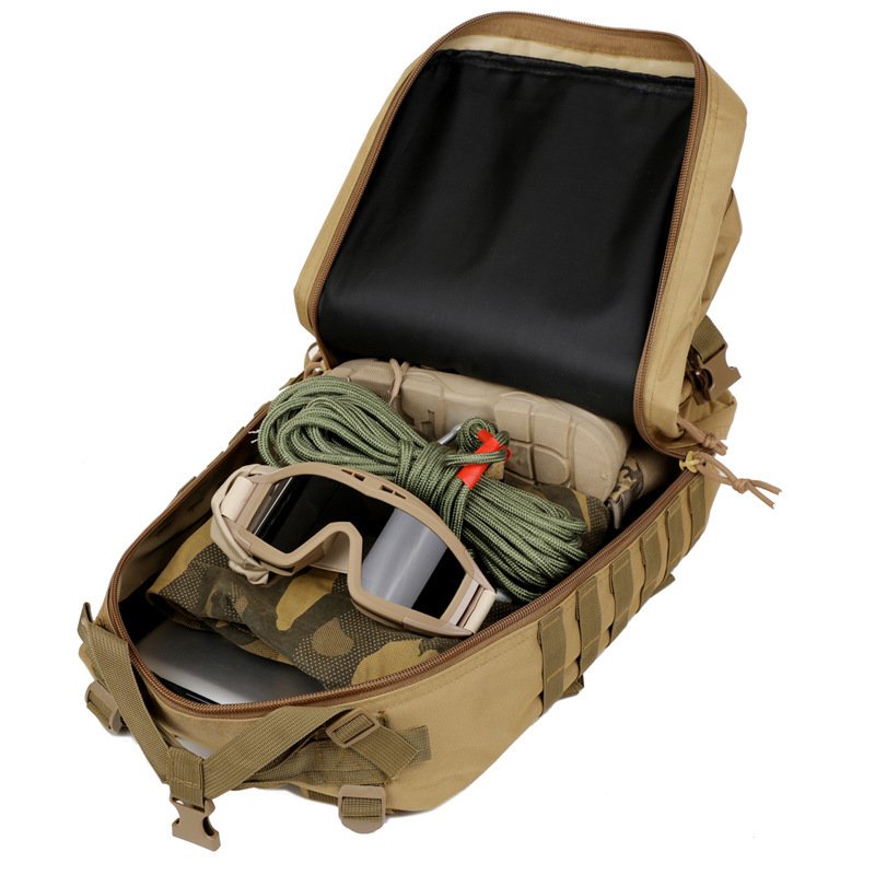 Customizable 35L 45L Molle Outdoor Sports Backpack Unisex Tactical Hiking Camping Motorcycle Gear Zipper Anti-Theft 3 Day Large
