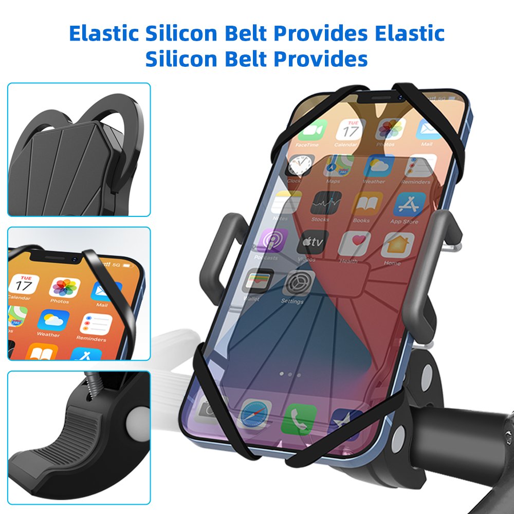 Stable Durable Non-Slip 2024 New Products Mobile Phone Bike Accessories Bicycle Phone Holder Compatible with 4-7 inch smartphone