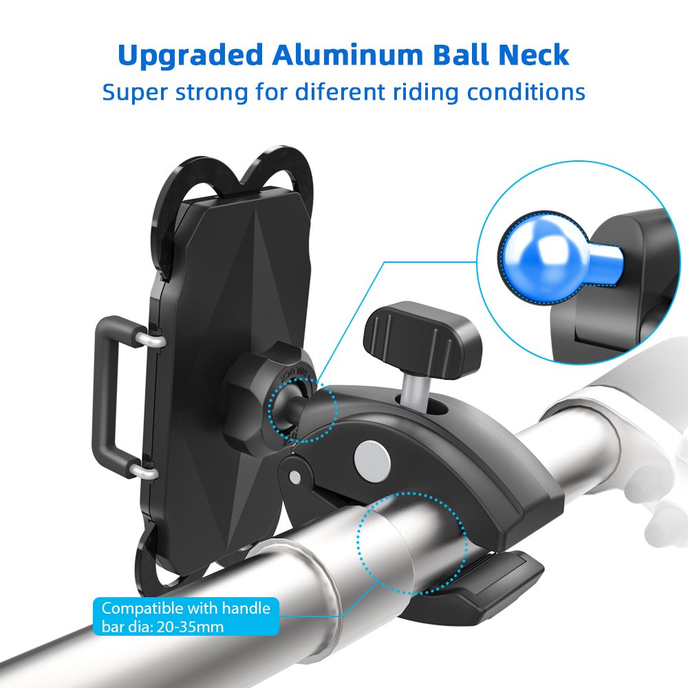 Stable Durable Non-Slip 2024 New Products Mobile Phone Bike Accessories Bicycle Phone Holder Compatible with 4-7 inch smartphone