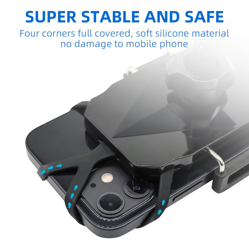 Stable Durable Non-Slip 2024 New Products Mobile Phone Bike Accessories Bicycle Phone Holder Compatible with 4-7 inch smartphone