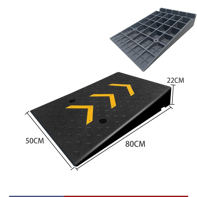 50*80*22cm Garage Car Motorcycle Rubber Flexible Kerb Wheelchair Ramp For Stairs