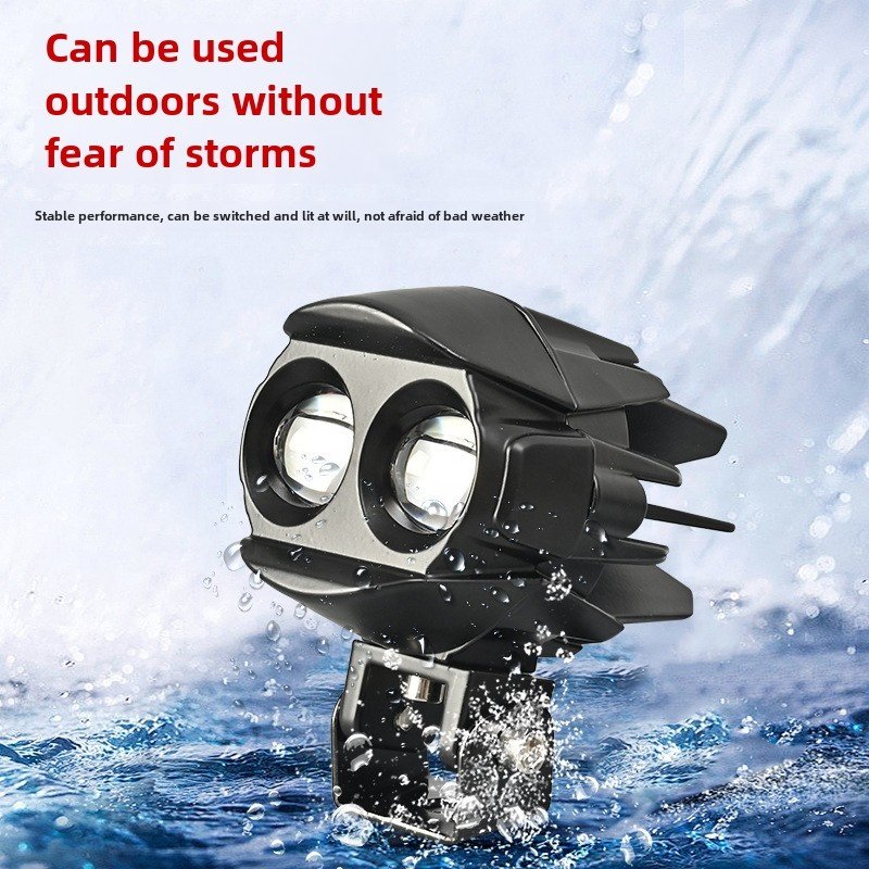 High-Power Two-Color LED Motorcycle Fog Lights High Quality Waterbird Binocular Driving Headlights Yellow Light IP67 Waterproof